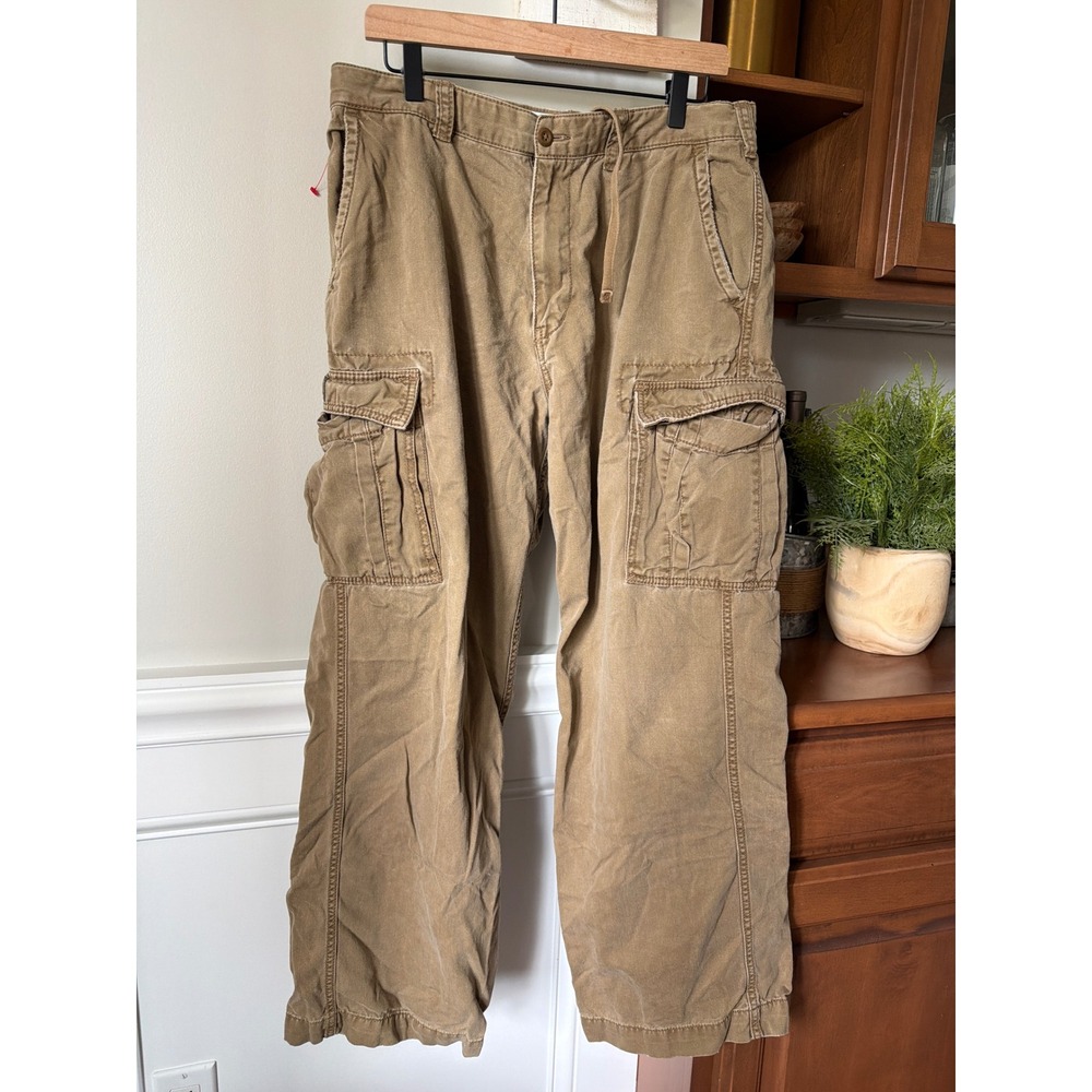 American Eagle Pants Mens 33x32 Field Utility Military Surplus Paratrooper Baggy